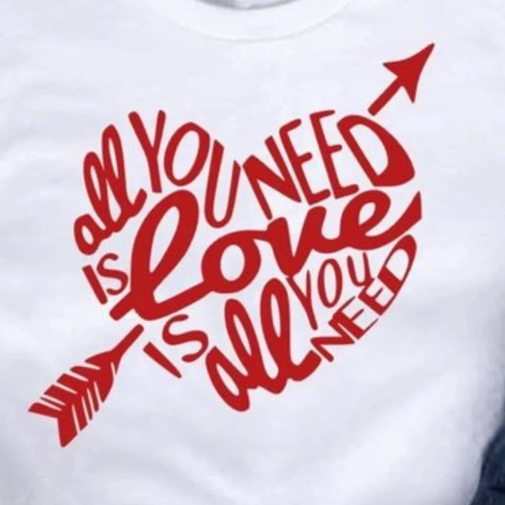 All You Need Is Love Heart T-Shirt - Picture 2 of 3
